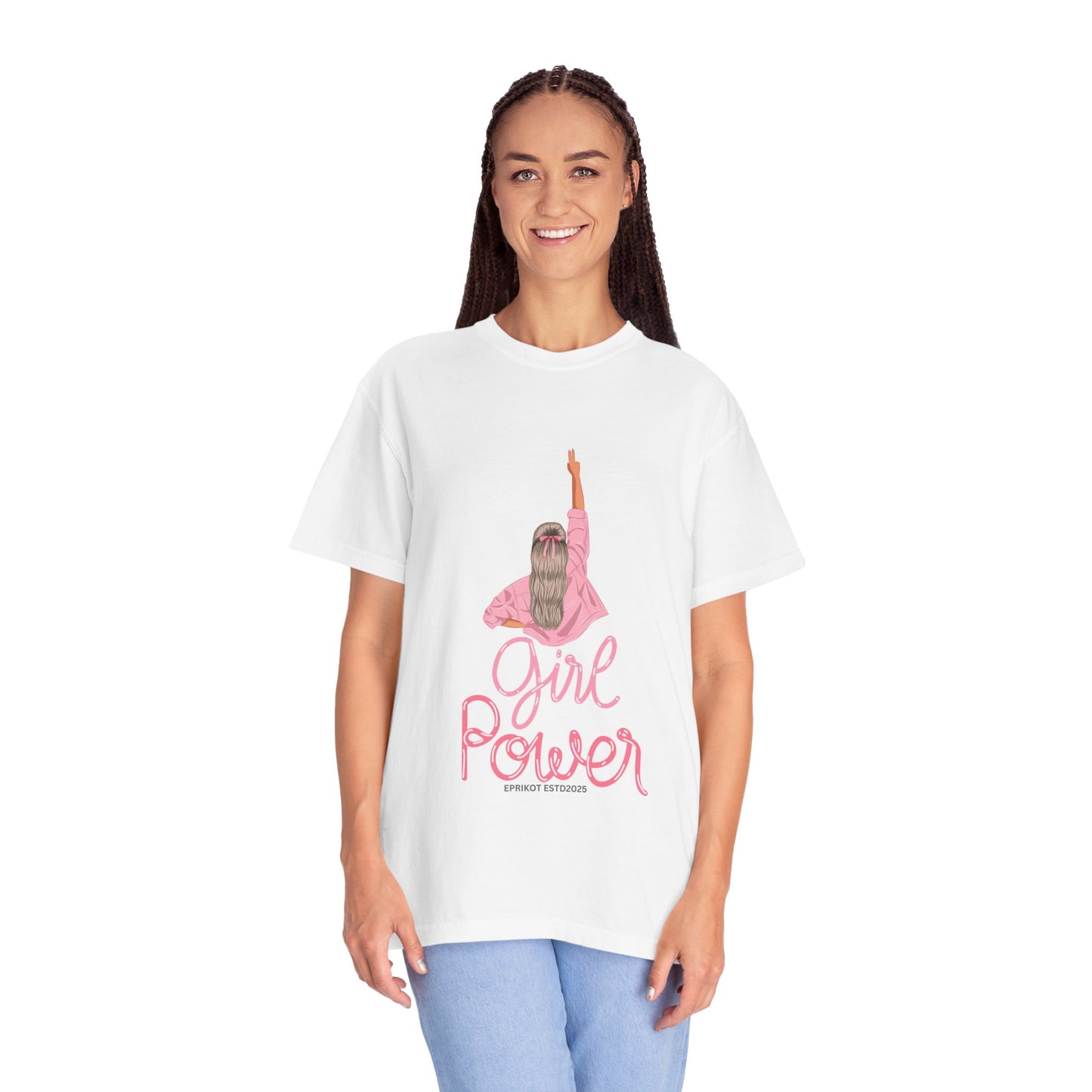 White T Shirt for Girls - Trendy Tees for Girls - Girl Power